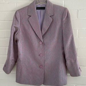 Dana Buchman Classic Lavender/Pink/Light  Blue Spring Blazer Dress Jacket Size 6